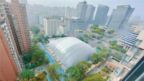 北京首例“基坑氣膜”在西城投用，防塵降噪超“硬核”！